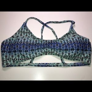 Blue and Green Bikini Top